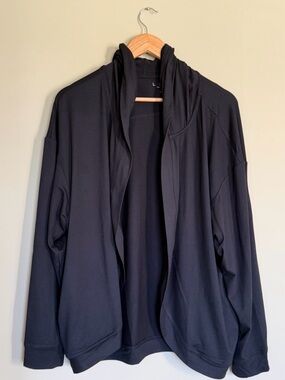 LIVI Lane Bryant Black Hooded Open Front Cardigan 18/20 NWT